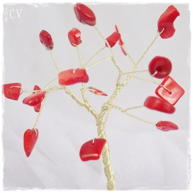Coral Wire Tree Sculpture