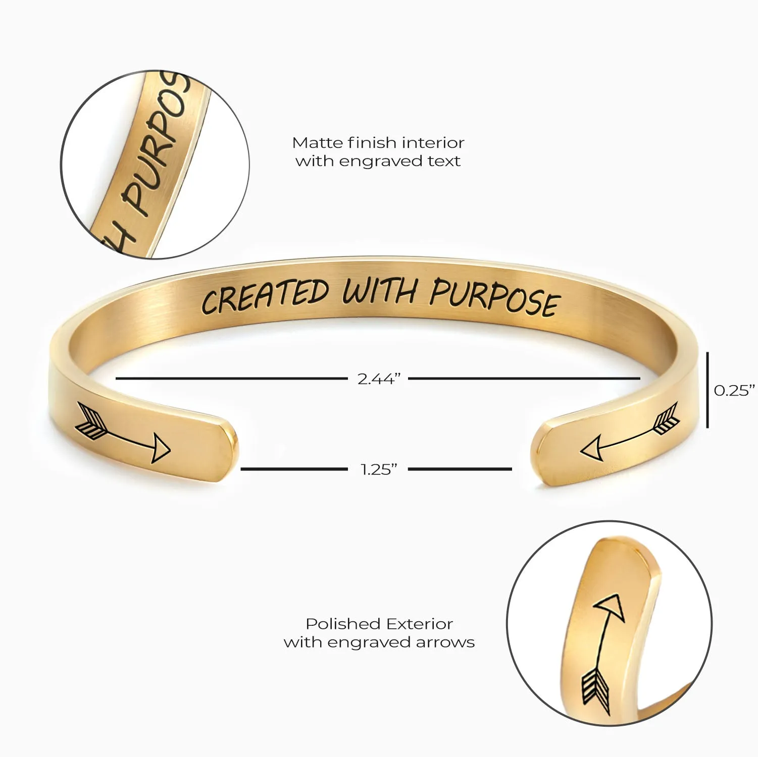 Created With Purpose Cuff Bracelet