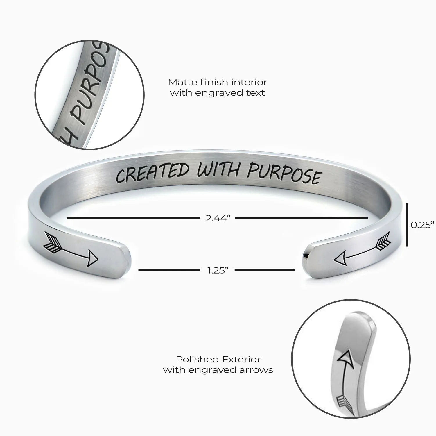 Created With Purpose Cuff Bracelet