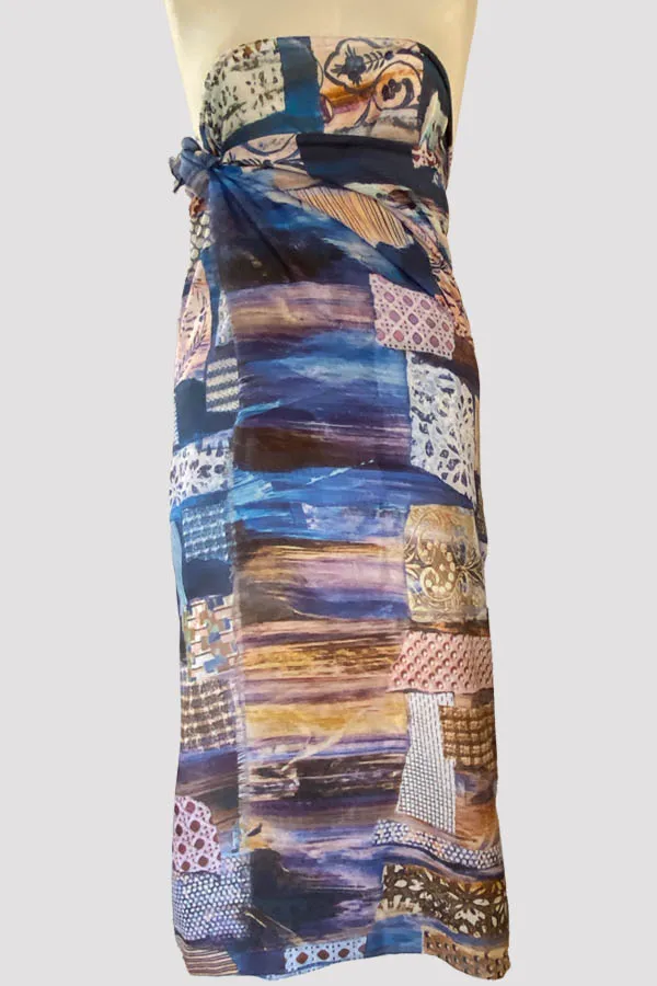 Curated Collage Cotton Scarf
