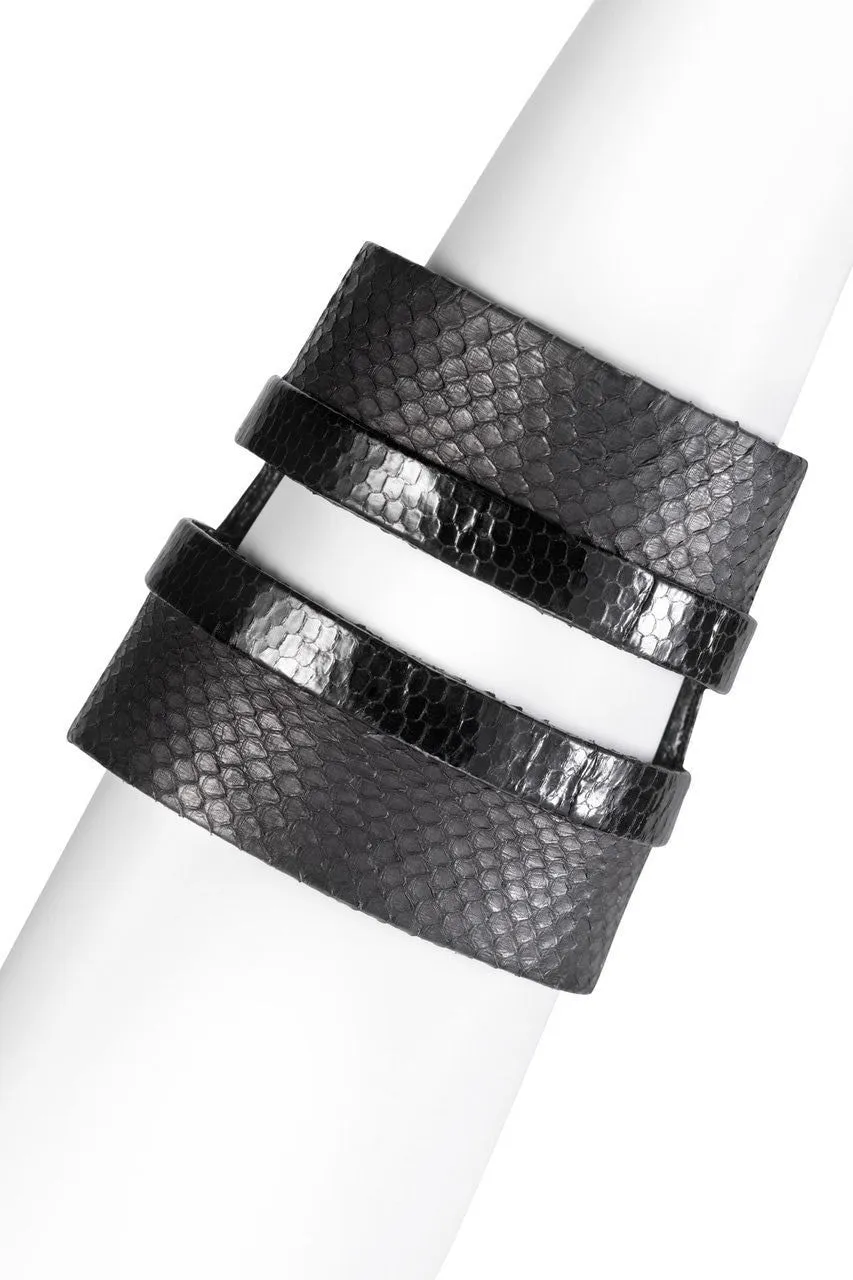 Cut-Out Large Snakeskin Cuff