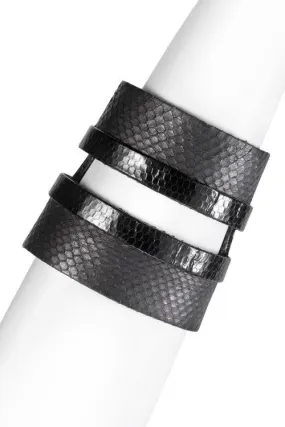 Cut-Out Large Snakeskin Cuff