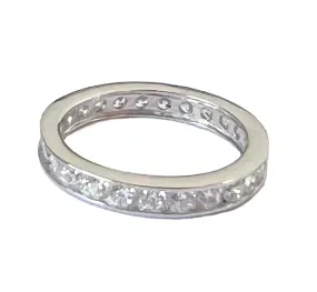 CZ Eternity Band Sterling Toe Ring