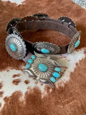 Dallas Diva Brown Faux Leather Belt
