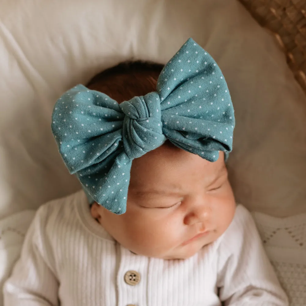 Darling Bow Headband - Ocean Mist