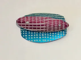 Double Brooch (Purple/Turquoise)