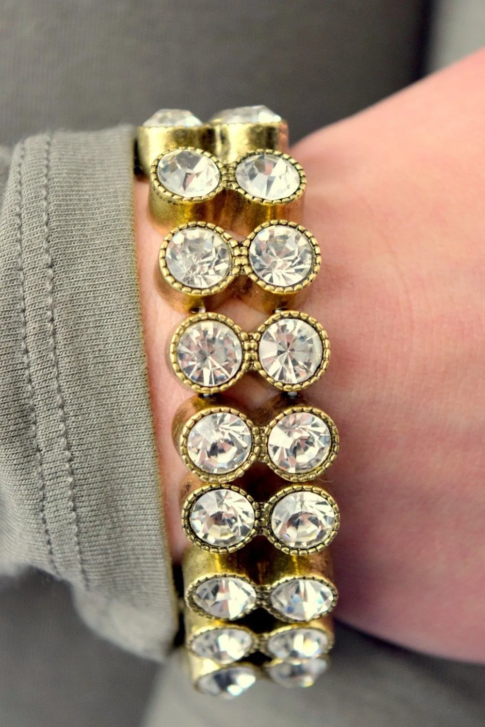 Double Row Sparkle Stretch Bracelet - Final Sale