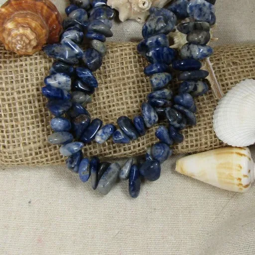 Double Strand Blue Gemstone Necklace