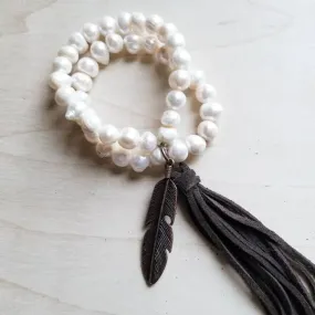 Double Strand Freshwater Pearl Bracelet - The Jewelry Junkie