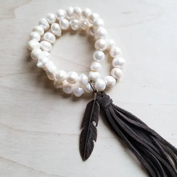 Double Strand Freshwater Pearl Bracelet - The Jewelry Junkie
