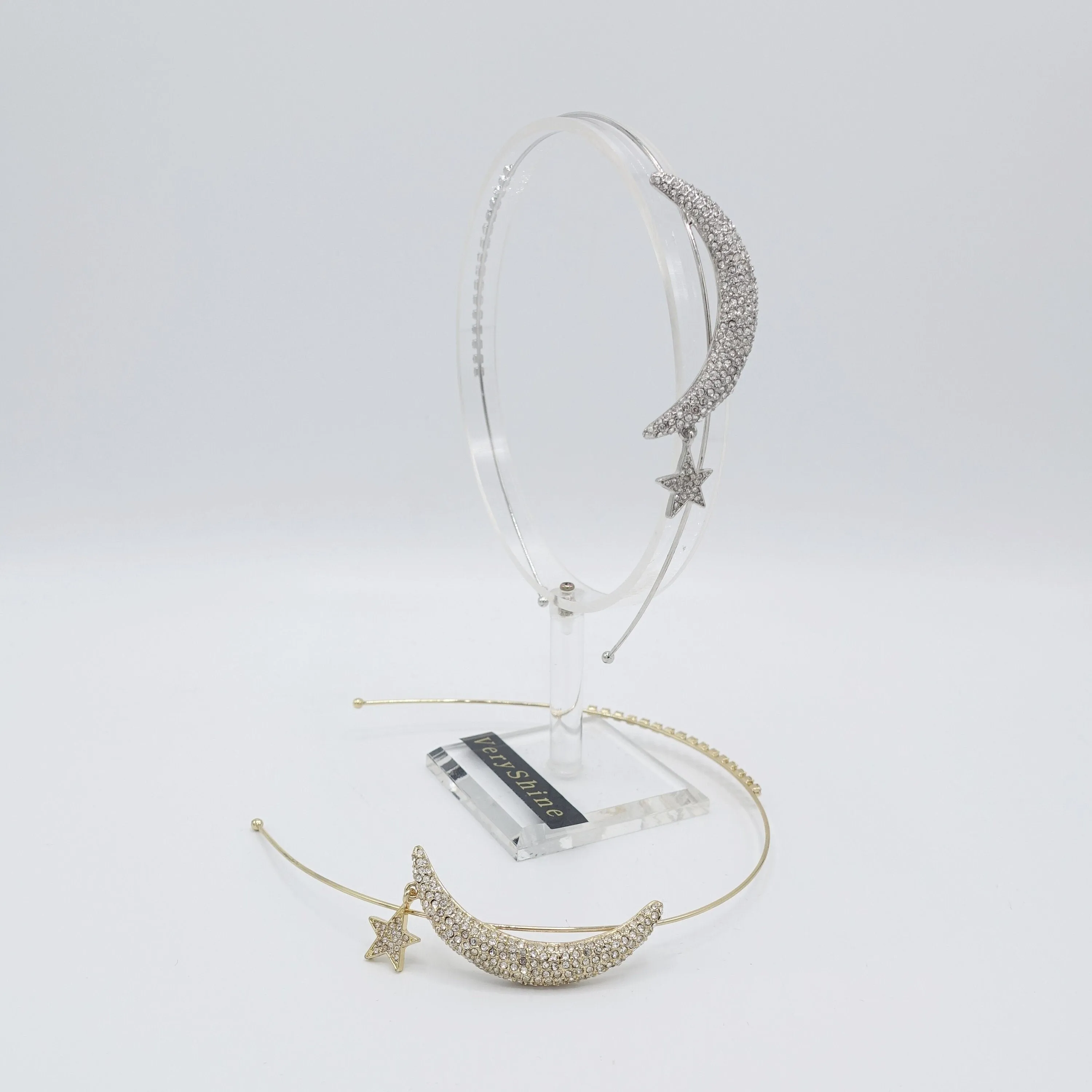dreaming moon and star thin headband
