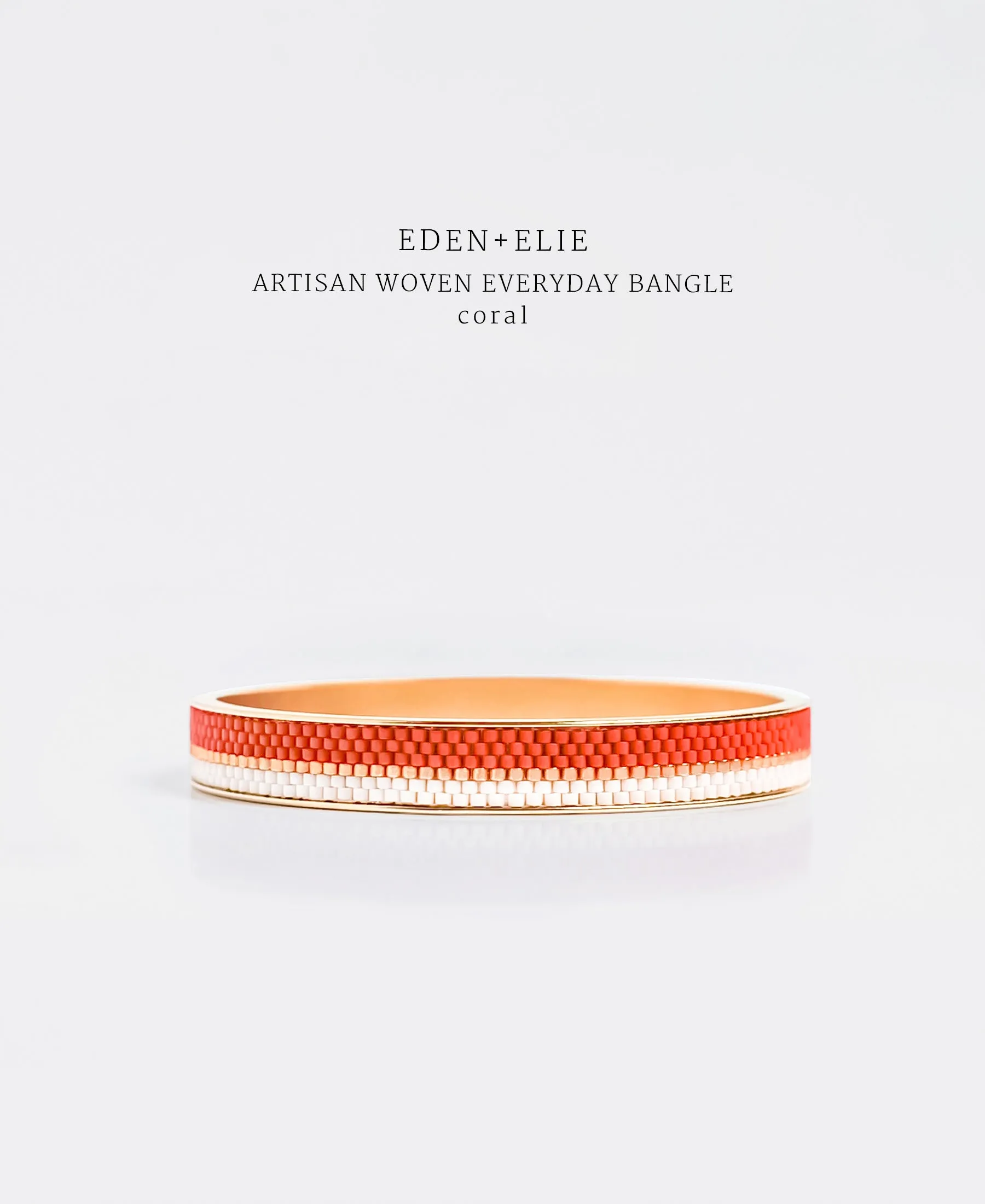 EDEN   ELIE Everyday Adjustable Length Necklace   Bangle Set - coral red