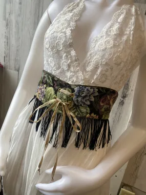 “Eden” grommet lace up waist belt