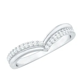 Elegant Diamond Chevron Ring in Pave Setting for Women