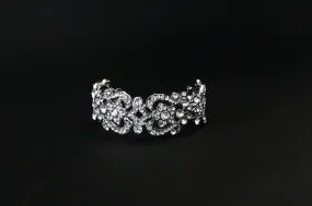 Eternally Yours Rhodium and Rhinestone Cuff