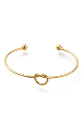 Farrah B Why Knot Cuff Bracelet in Gold