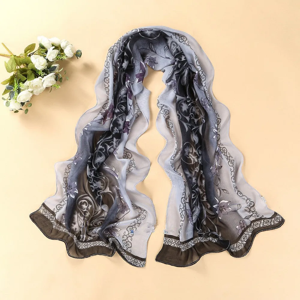 Fashion women's scarf leopard scarf print long shawl cape silk chiffon tippet muffler