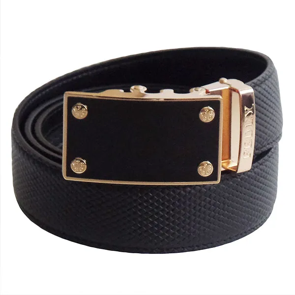 FEDEY Mens Classic Leather Ratchet Belt, Blank Canvas Automatic Buckle