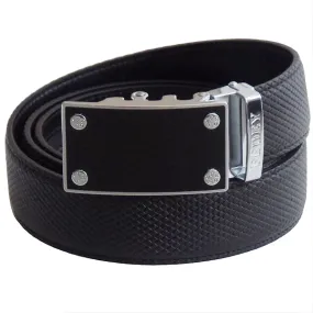 FEDEY Mens Classic Leather Ratchet Belt, Blank Canvas Automatic Buckle