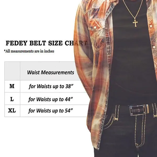 FEDEY Mens Classic Leather Ratchet Belt, Blank Canvas Automatic Buckle