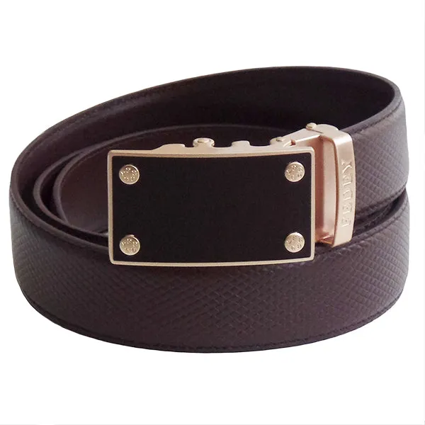 FEDEY Mens Classic Leather Ratchet Belt, Blank Canvas Automatic Buckle