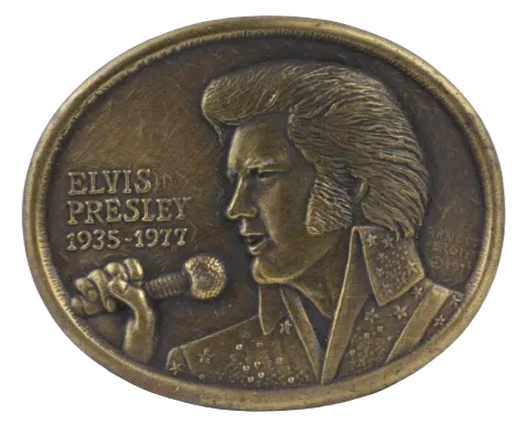 First Edition 1935 1977 Elvis Presley Belt Buckle