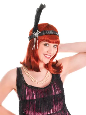 Flapper Charleston Headband Black