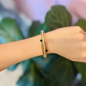 Fleur Delight Rhinestone Gold Cuff