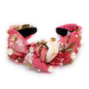 Floral Embellished Knot Headband