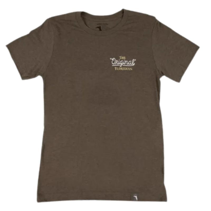 Florida Cracker Trading Co. Men's Distressed Brown Signature Boot SS T-Shirt