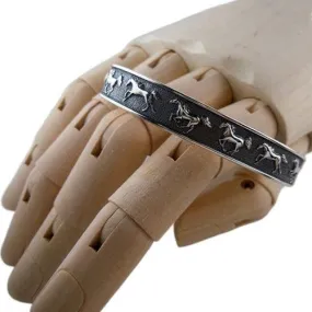 Galloping Horses Cuff Bracelet