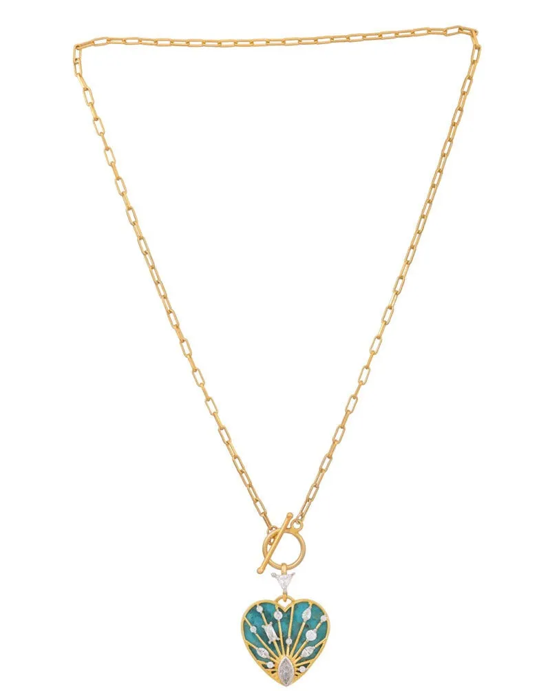 Glow Radiance Heart Pendant With Chain