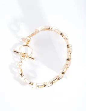 Gold Chain Cuff Bracelet