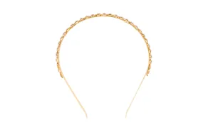 Gold Dainty Crystal Floral Headband