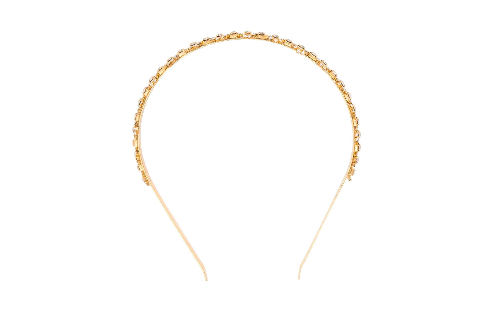 Gold Dainty Crystal Floral Headband