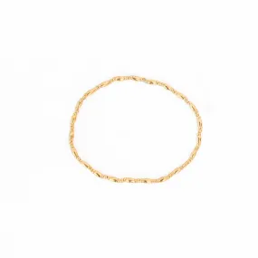 Gold Oval Beaded Bracelet