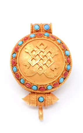 Gold Plated Endless Knot Locket