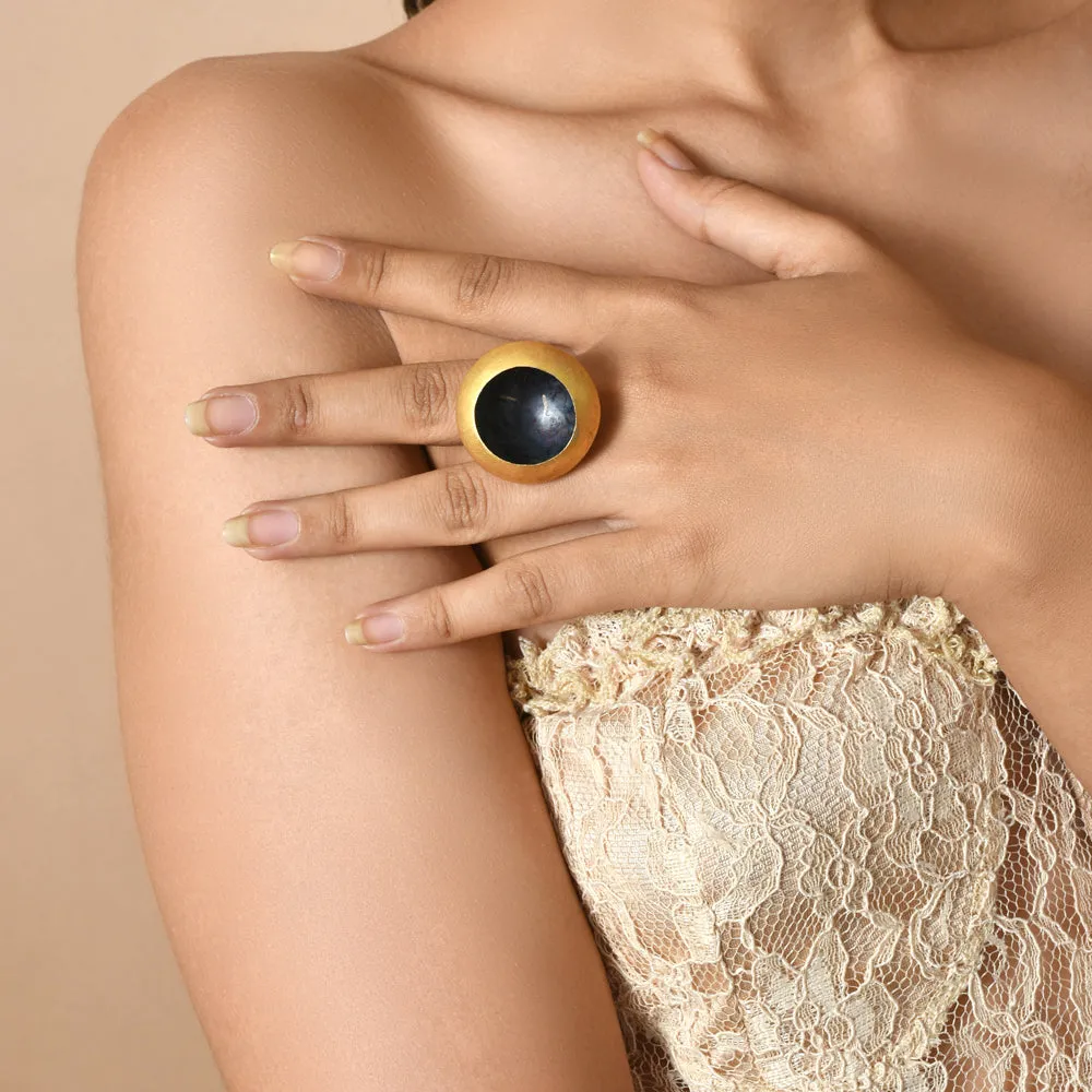 Gold Plated Geometric Pattern Ring