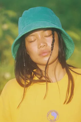 Green Terry Wave Bucket Hat