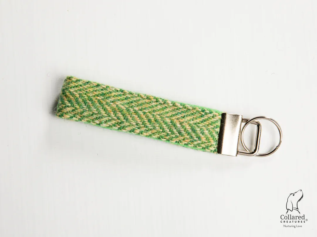 Harris Tweed Green Herringbone Luxury Dog Collar