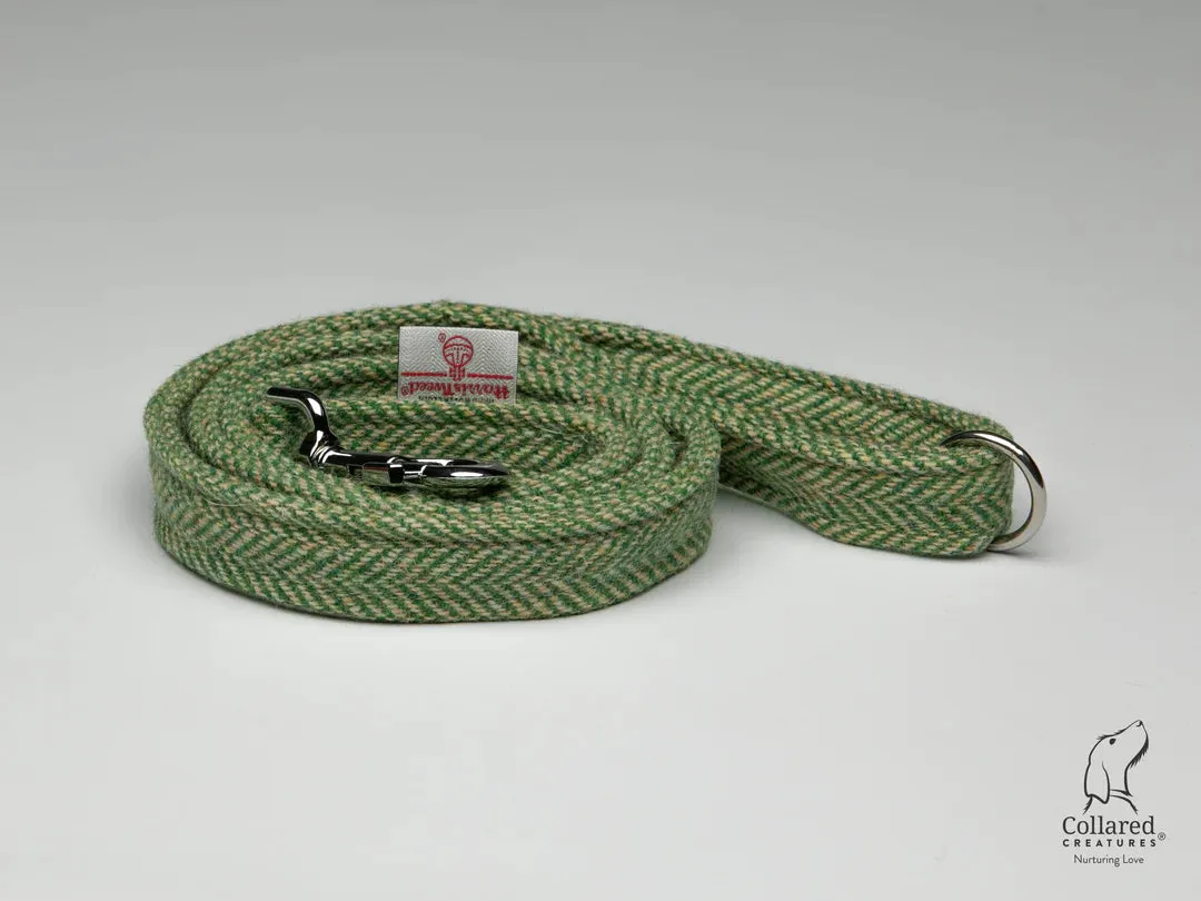 Harris Tweed Green Herringbone Luxury Dog Collar
