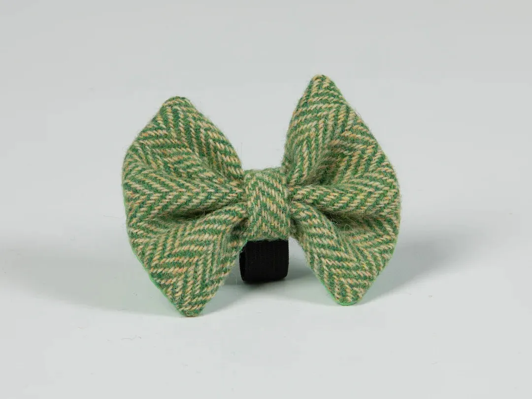 Harris Tweed Green Herringbone Luxury Dog Collar