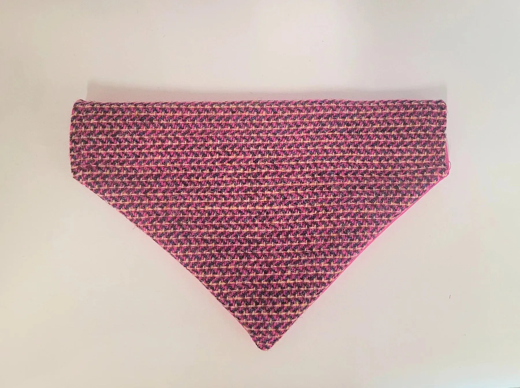 Harris Tweed Pink Paradise Dog Collar