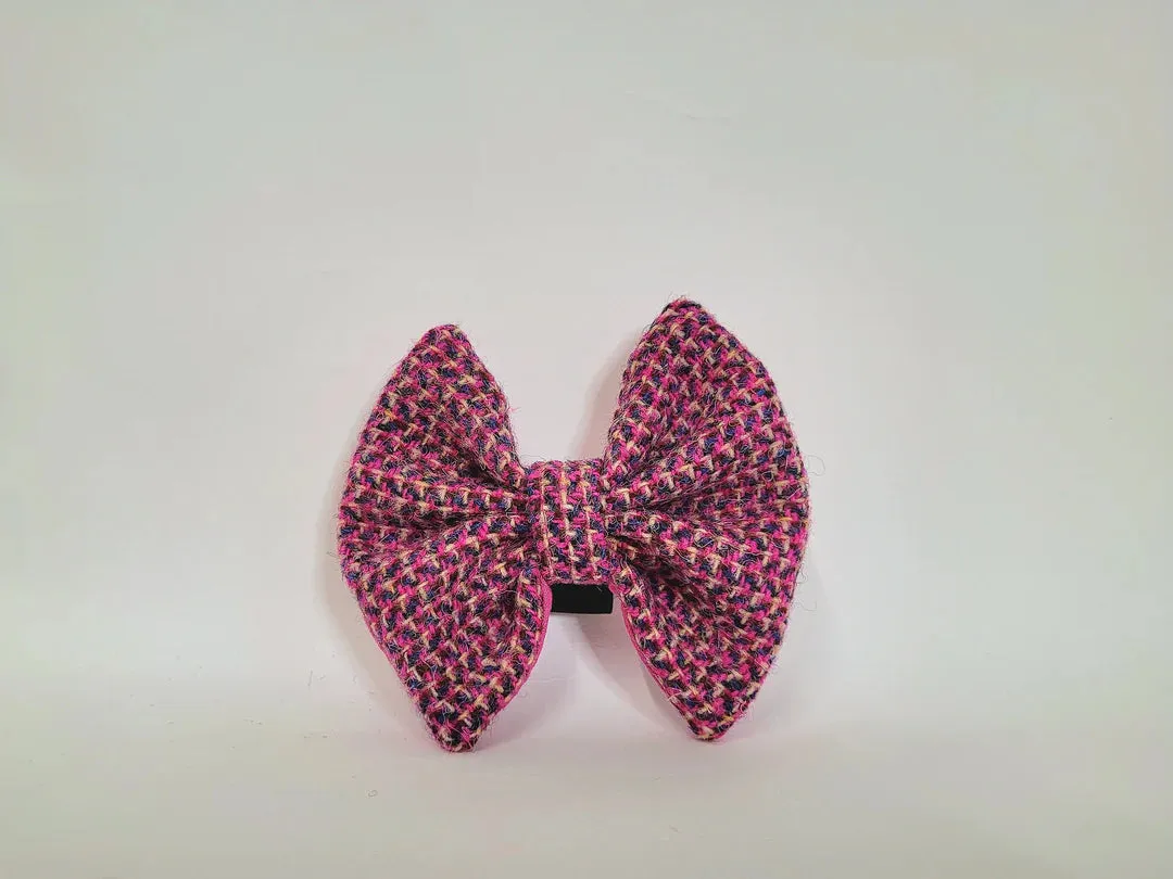 Harris Tweed Pink Paradise Dog Collar