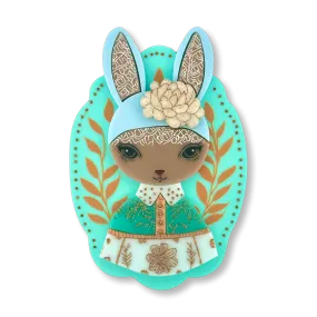 Hazel the bunny 🐰 - brooch - Set of 4