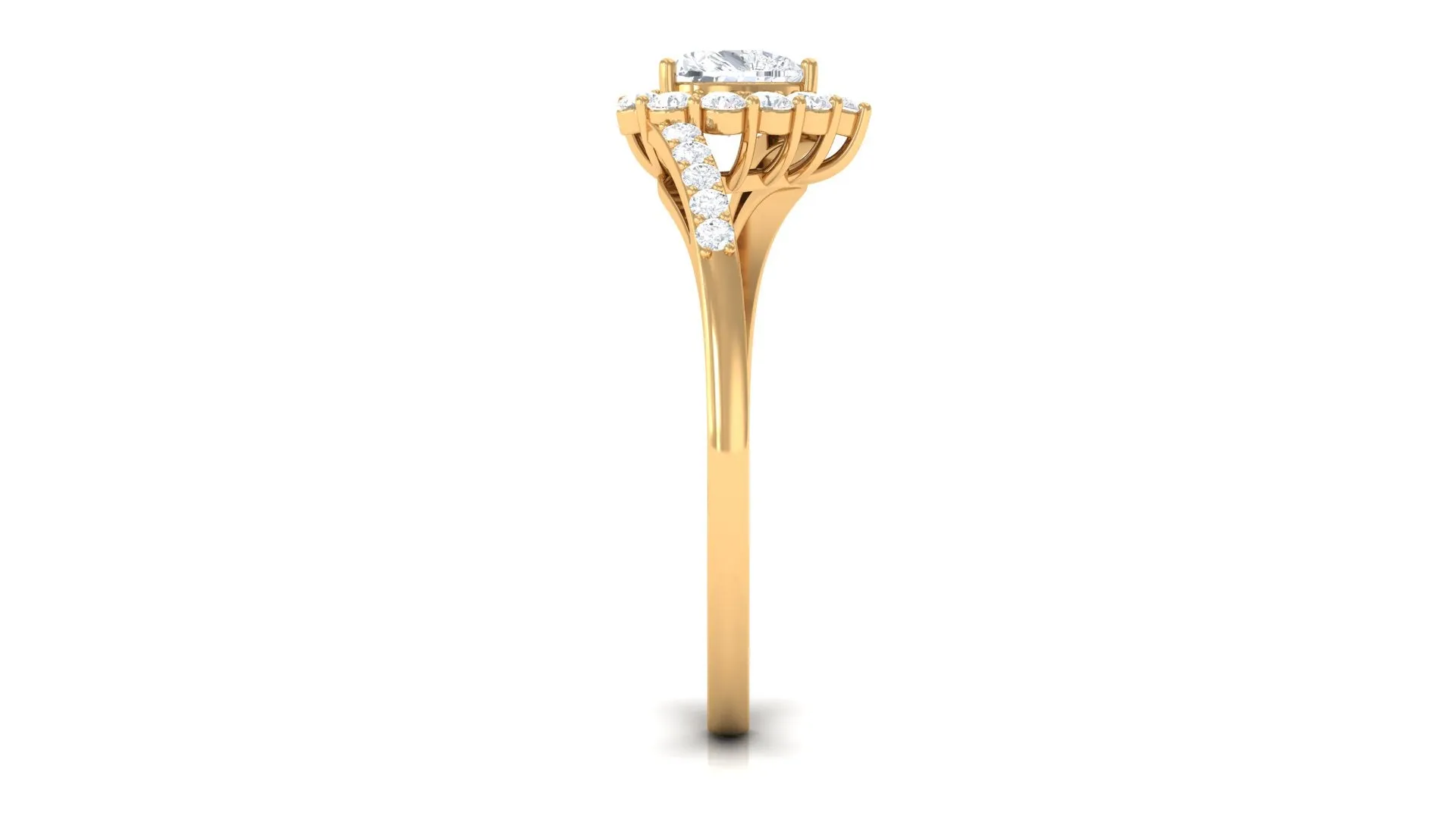 Heart Shape Cubic Zirconia Bypass Promise Ring