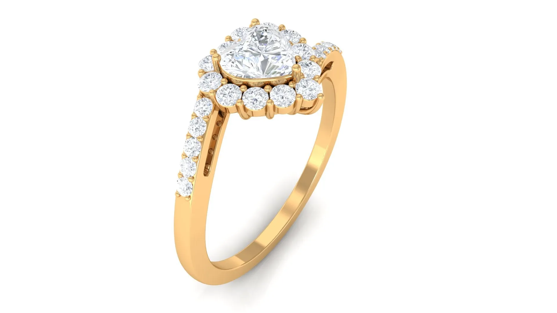 Heart Shape Cubic Zirconia Bypass Promise Ring