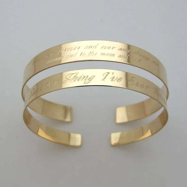 Hebrew Cuff Bracelet - Jewish Gift