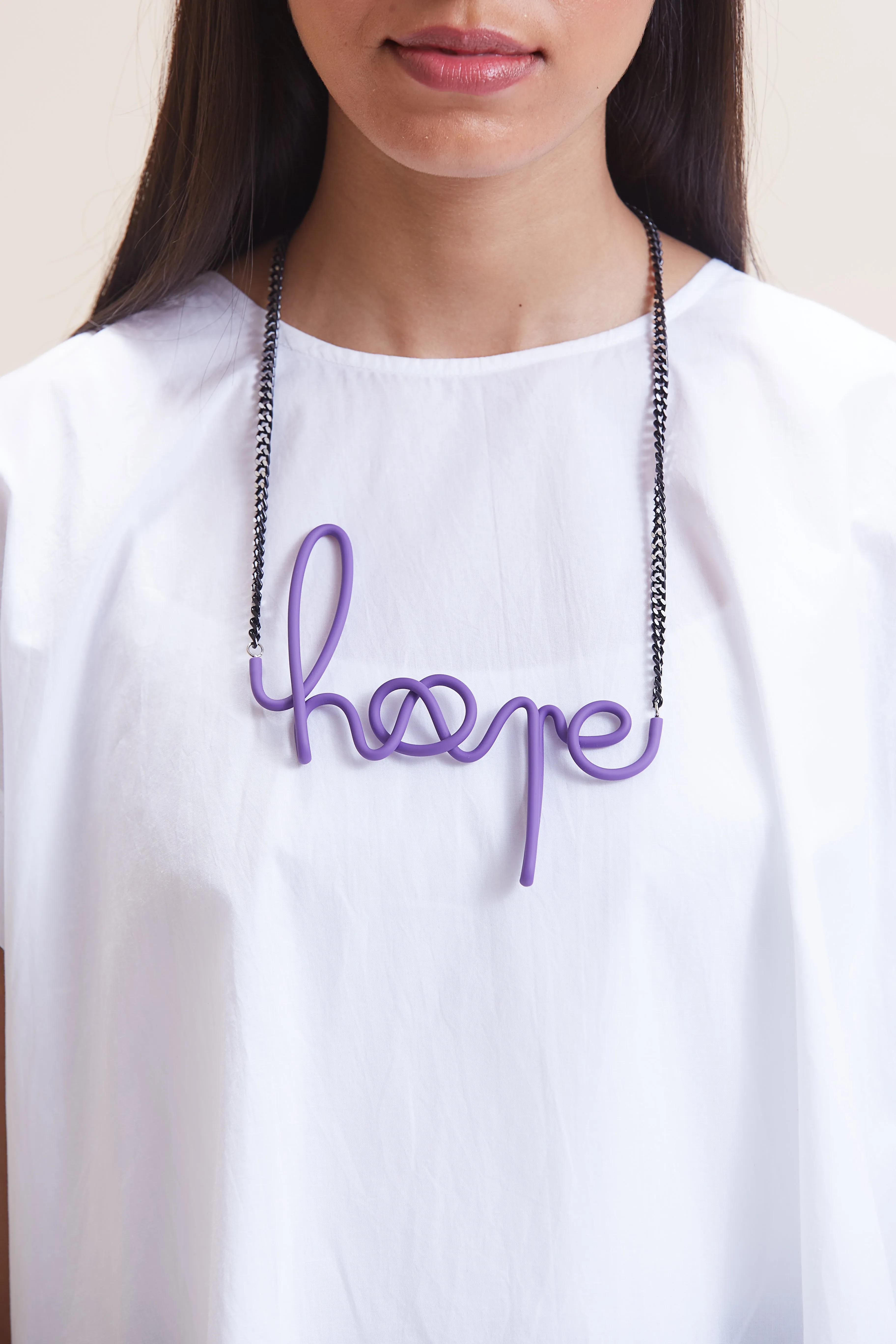 Hope Necklace Short - Purple