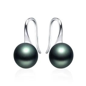 Hot selling stud earrings for women 9-9.5mm big Natural pearl jewelry 925 sterling silver jewelry